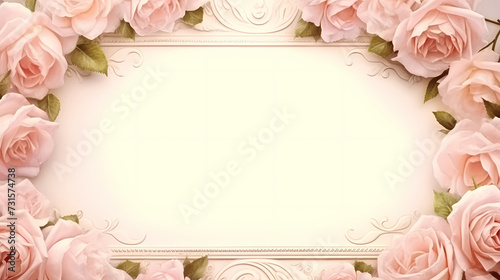Women s Day  Valentine s Day  Mother s Day background concept  empty floral background with copy space