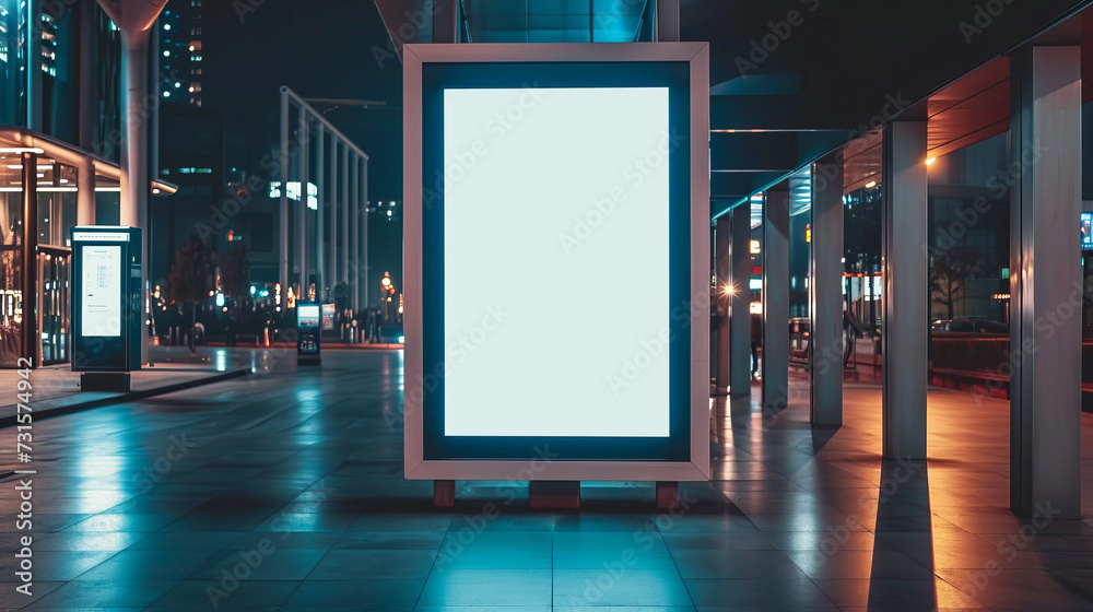 © standret - Display, blank clean screen or signboard mockup for offers or advertisement in public area © standret - Display, blank clean screen or signboard mockup for offers or advertisement in public area
