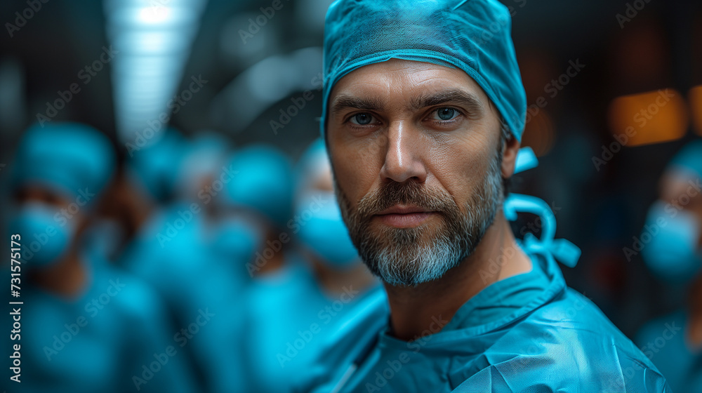 Behind the Scenes of Healing Surgeon in Operating Room, Engaging with Camera Behind the Scenes of Healing Surgeon in Operating Room, Engaging with Camera