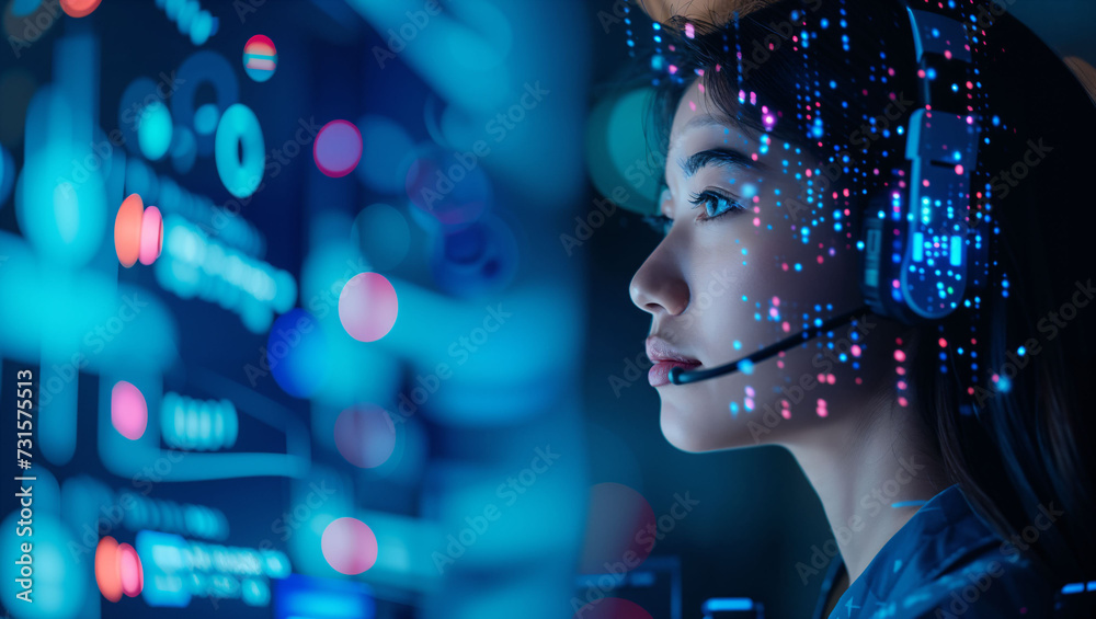 Visuals representing customer service and support, including headsets, customer interaction, and help desks Visuals representing customer service and support, including headsets, customer interaction, and help desks