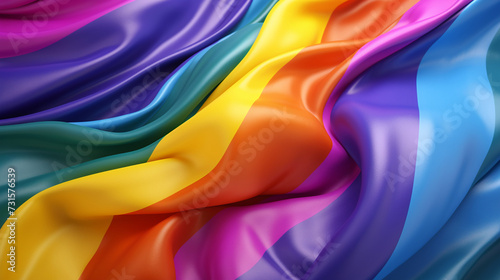 Rainbow LGBT flag a colorful cloth Generation AI