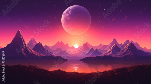 sunrise in mountains