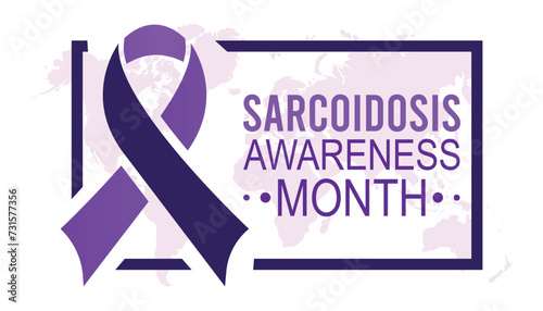 Vector illustration on the theme of Sarcoidosis awareness month observed each year during April banner, Holiday, poster, card and background design.