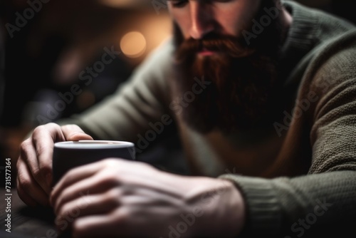 closeup shot of an unrecognizable man browsing online in a coffee shop