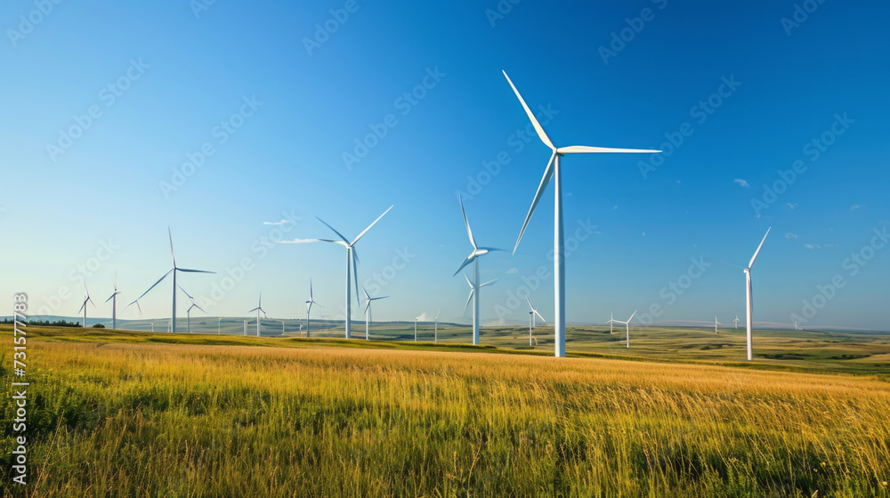 Windmills turbines in a natural field for generation of electricity Windmills turbines in a natural field for generation of electricity