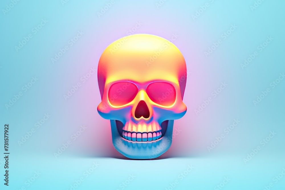 Little skull 3D Image isolated on clean studio background