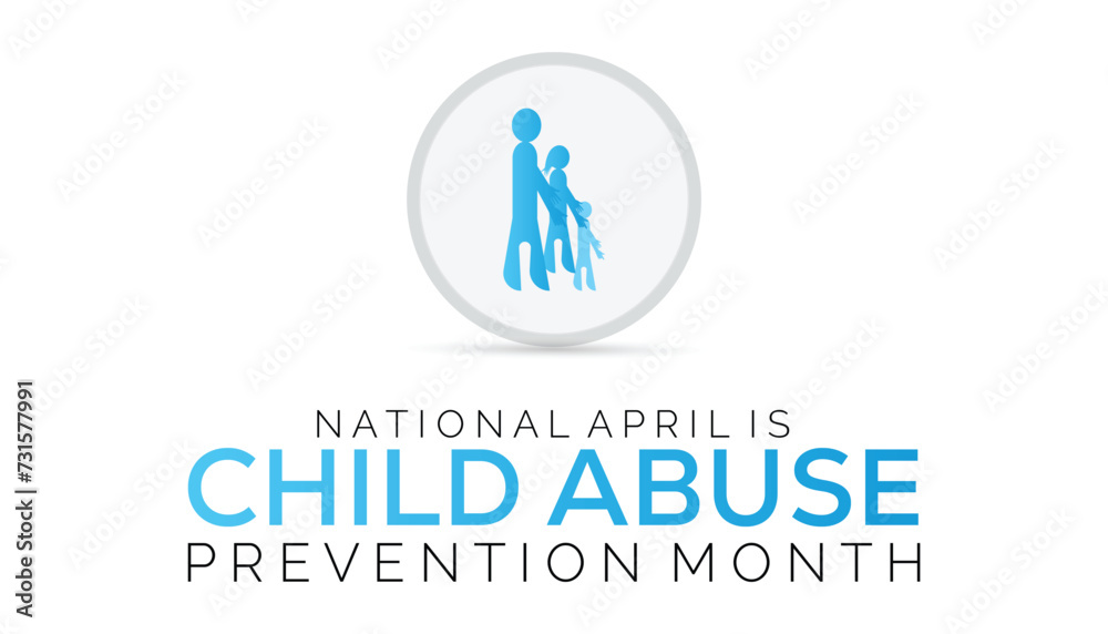 Vector illustration on the theme of National Child Abuse Prevention Month observed each year during April banner, Holiday, poster, card and background design. Vector illustration on the theme of National Child Abuse Prevention Month observed each year during April banner, Holiday, poster, card and background design.