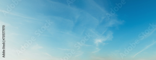 Photography beautiful blue sky with cloudy in mornig light