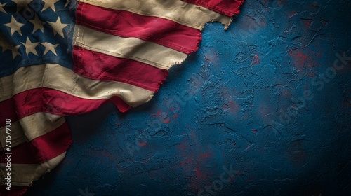 Minimalist background highlighting the iconic symbols of American patriotism ...