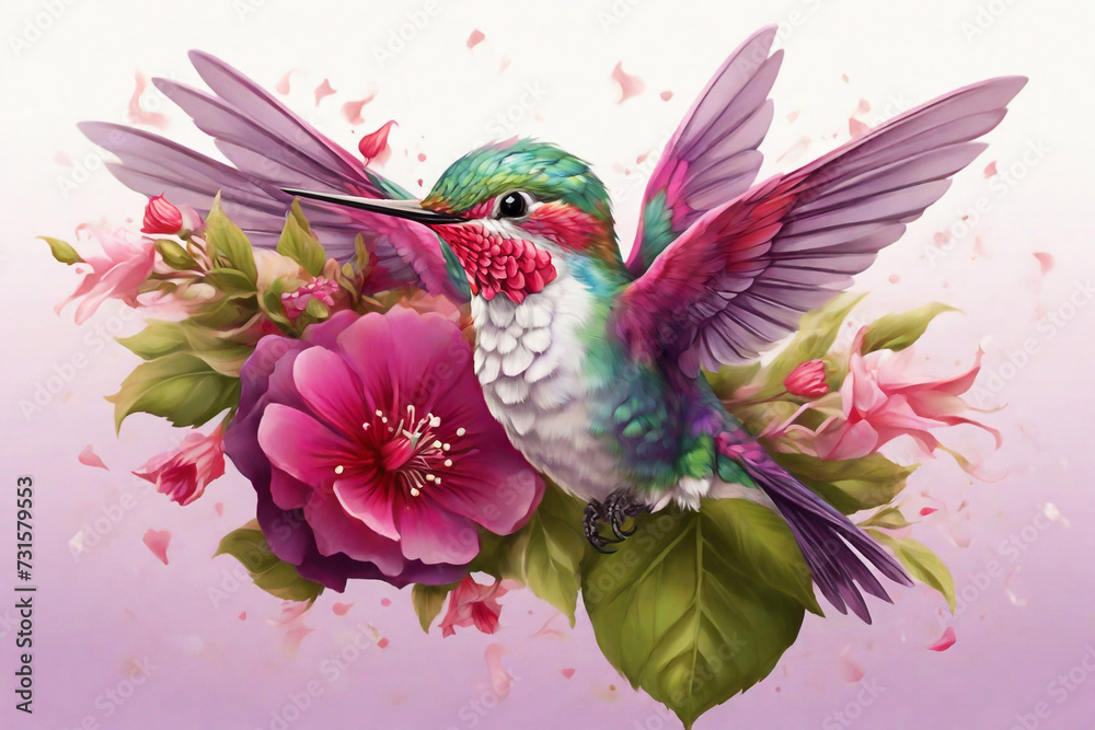 hummingbird and flower hummingbird and flower