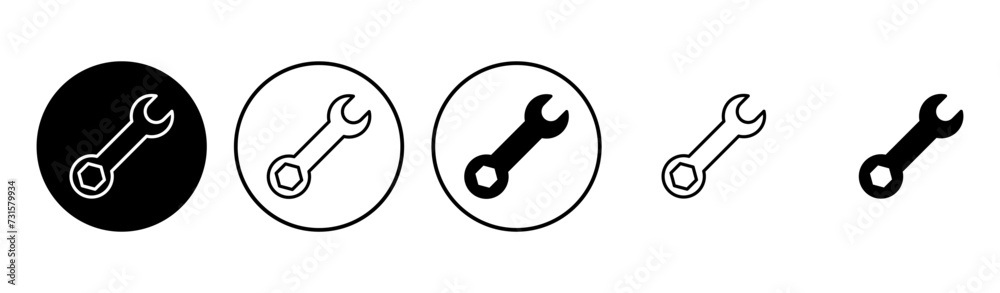 Wrench icon set. repair icon vector. tools icon vector Wrench icon set. repair icon vector. tools icon vector