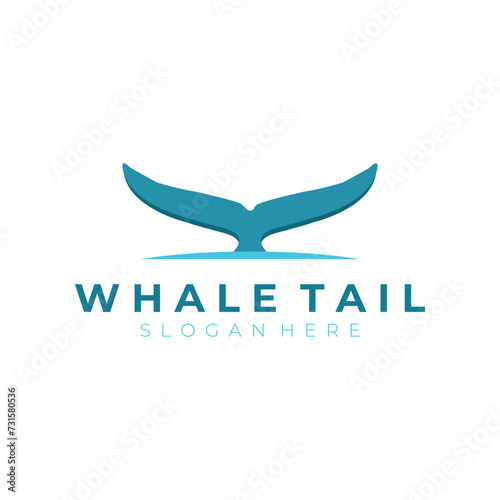 whale tail logo vector illustrator design