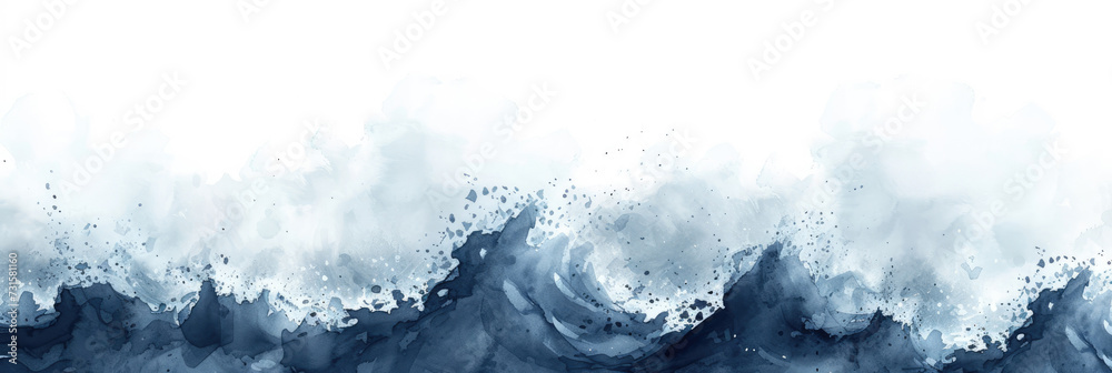 ocean water wave copy space for text. Isolated black, gray happy ...