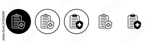 Medical insurance icon set. health insurance icon