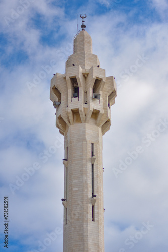 Minaret of a Muslim mosque, Amman, Jordan.