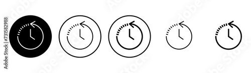 History icon set. recent event history