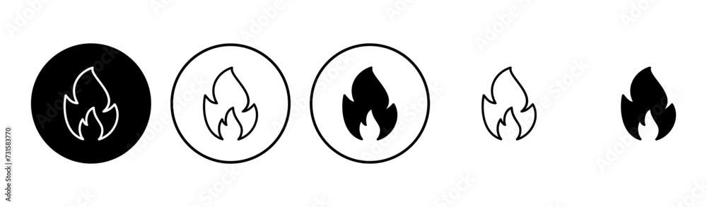 Fire icon set. fire vector icon Fire icon set. fire vector icon