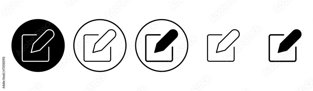 Edit icon set. edit document icon. edit text icon. pencil. sign up Edit icon set. edit document icon. edit text icon. pencil. sign up