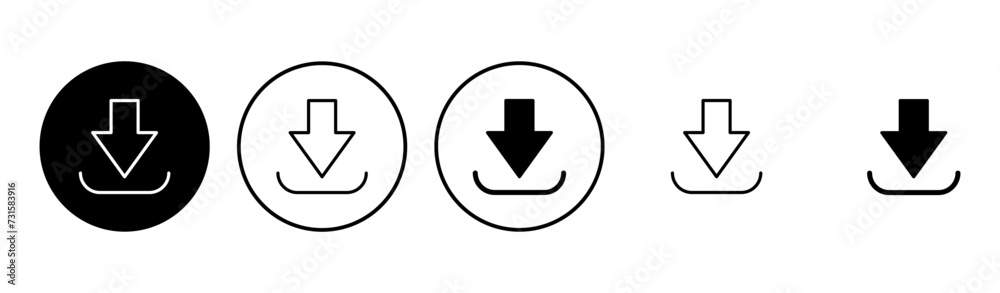 Download icon set. Download vector icon Download icon set. Download vector icon