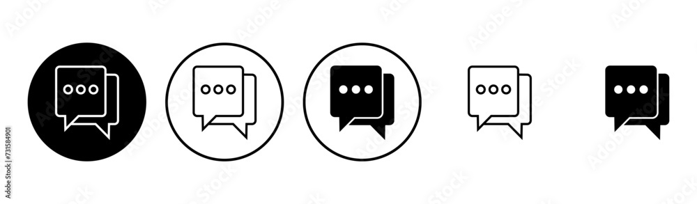 Chat icon set. speech bubble icon. comment icon vector. message. contact us Chat icon set. speech bubble icon. comment icon vector. message. contact us