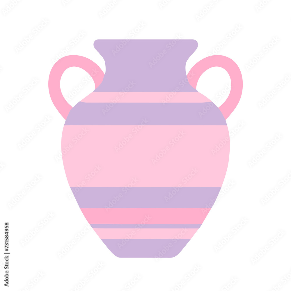 illustration of a vase with a flower