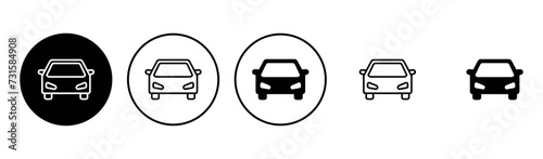 Car icon set. car vector icon. small sedan photo