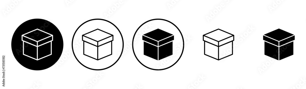 Box icon set. box vector icon, package, parcel Box icon set. box vector icon, package, parcel