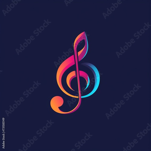 A stylized musical note with headphones, capturing the essence of music and sound, perfect for audio-related businesses. 