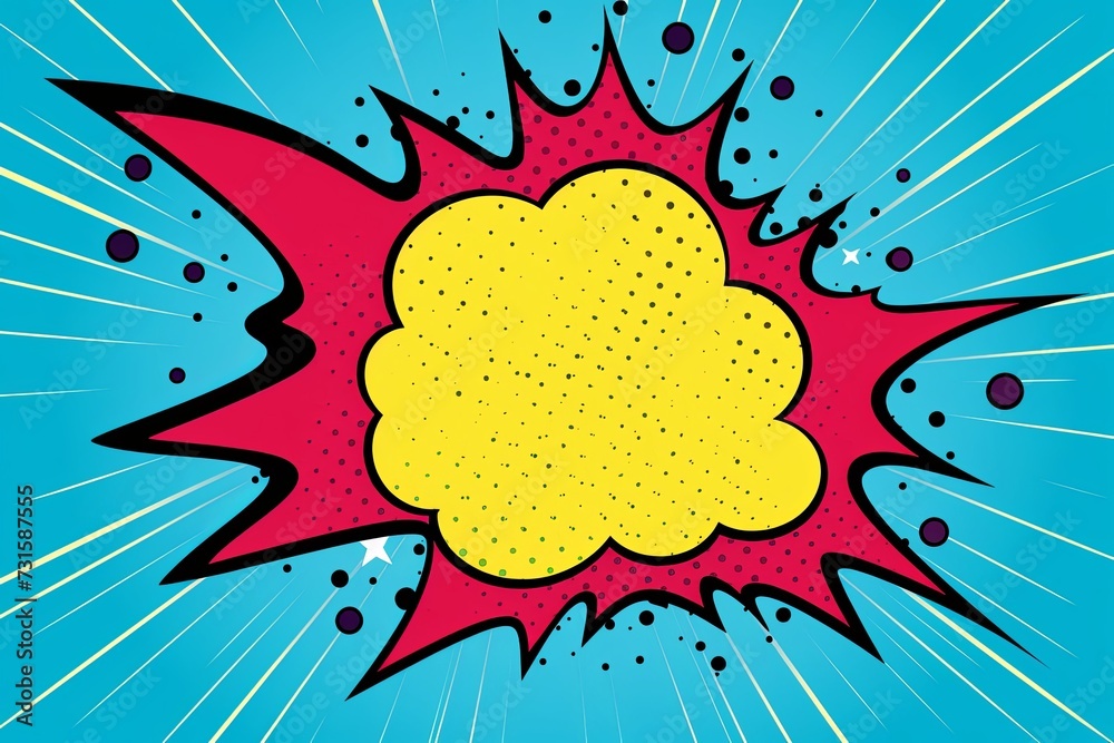 Obraz premium comics pop art speech bubble template for creating a splash banner