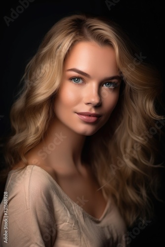 haircare beauty portrait of woman in salon for luxury, cosmetic and wellness