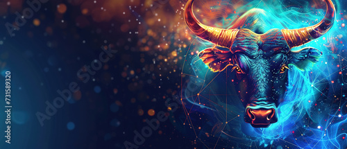Image of a Zodiac taurus background, with empty copy space  © Uwe