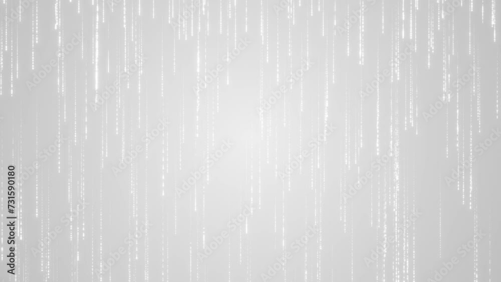 Abstract clean white and gray digital background. Stream of data points and lines or streaks of light, rain of particles. big data visualization, futuristic concept, with moving rays of light. loop Abstract clean white and gray digital background. Stream of data points and lines or streaks of light, rain of particles. big data visualization, futuristic concept, with moving rays of light. loop