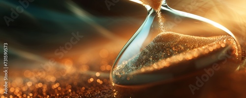 Flowing Sand From an Hourglass photo