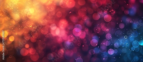 Blurred colorful background with circles and stars