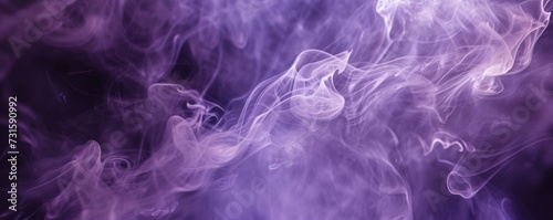 Purple Smoke Texture on Black Background