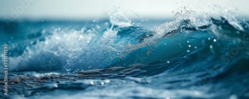 Close-Up of a Wave in the Ocean