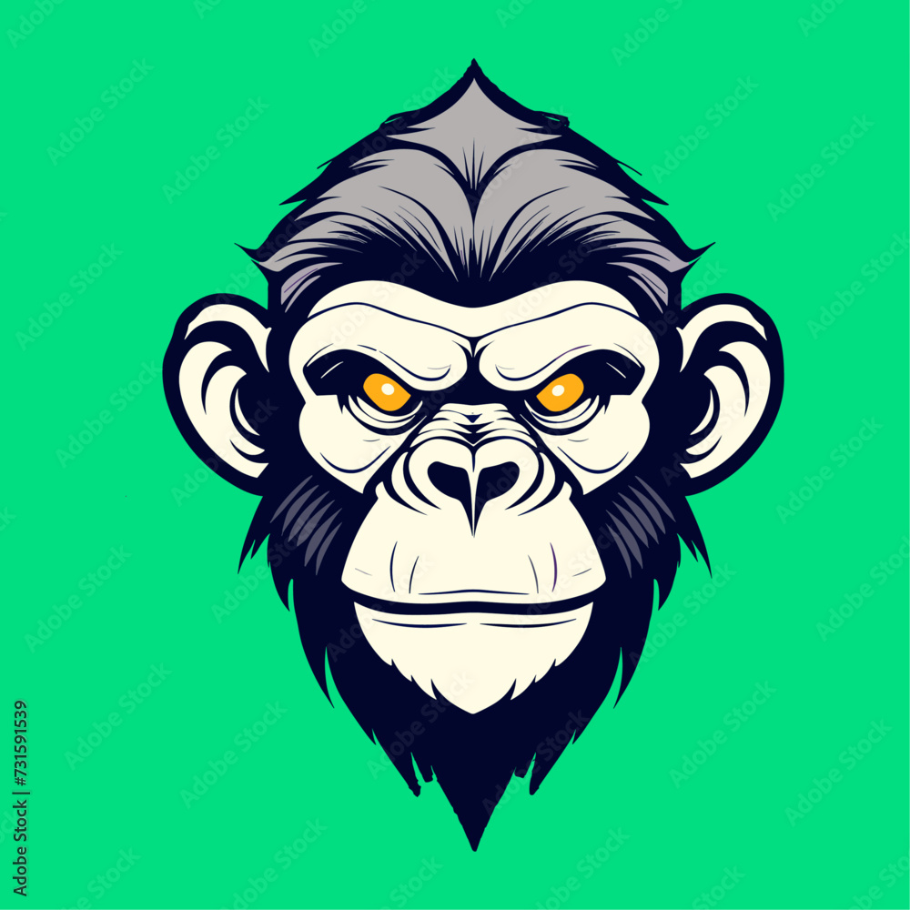 monkey cartoon head mascot