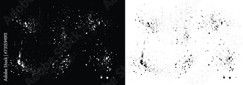 Isolated bundle of grunge black and white brushstroke blood illustration background set. Various black and white bloody splatter grungy brush stroke paint vector background set