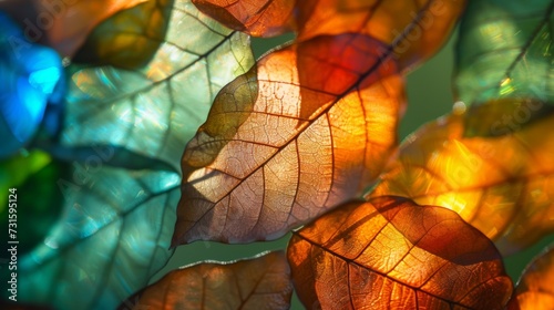 Colorful green leaf abstract background. © soysuwan123