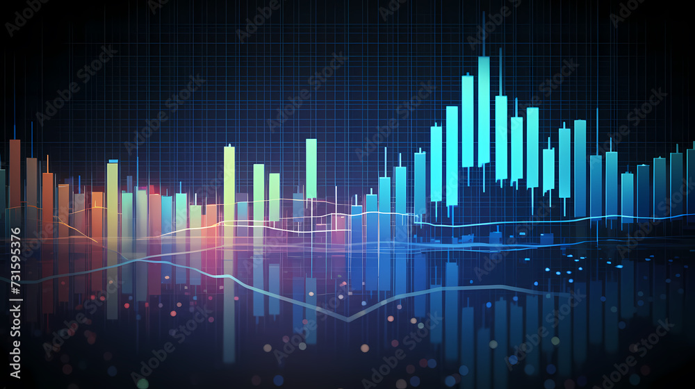 Stock market abstract background, economic and infographic concept