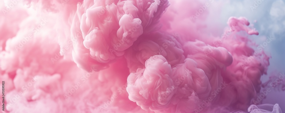 Pink Cloud of Smoke Floating in the Air