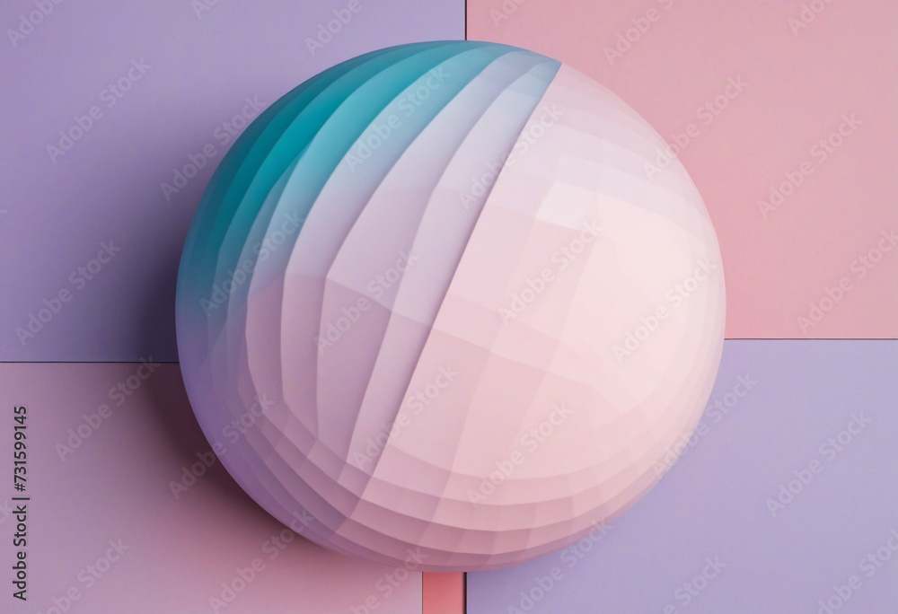 Obraz premium Minimalist background design with an abstract sphere