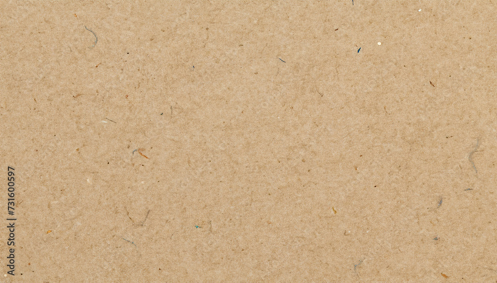 Light brown kraft paper texture background, close-up view of a textured, beige-colored surface with small, scattered fibers Light brown kraft paper texture background, close-up view of a textured, beige-colored surface with small, scattered fibers