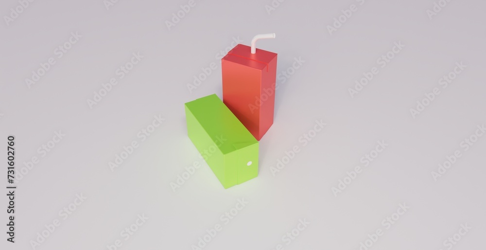 3D design of beverage packaging 3D design of beverage packaging