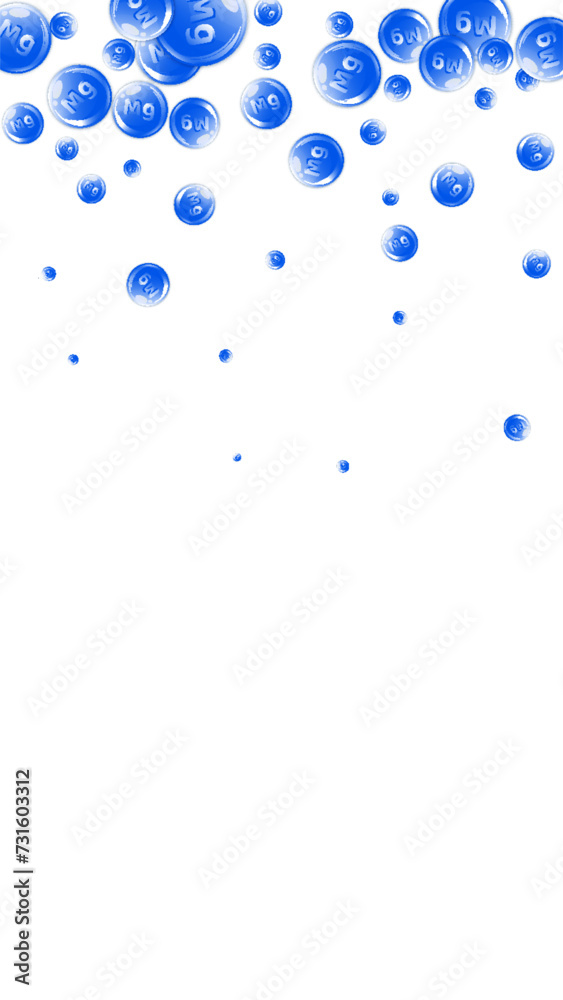 Magnesium round capsules scattered randomly. Magnesium round capsules scattered randomly.