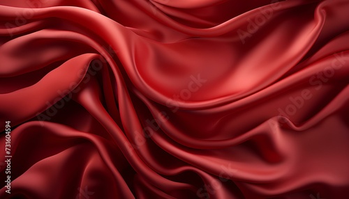 red silk background. luxurious smooth silk texture. red silky smooth fabric. red shiny satin background