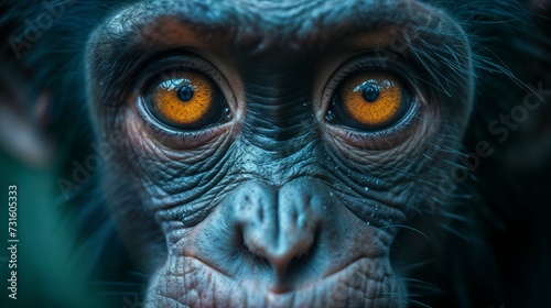 Window to the Soul: Bonobo's Mesmerizing Gaze photo
