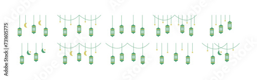 Collection of Hanging Islamic Lanterns