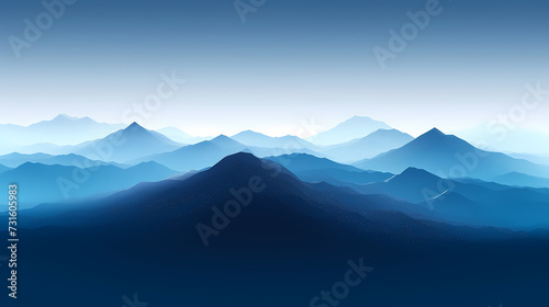 Stunning mountains  panoramic peaks PPT background