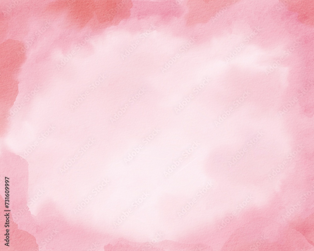 Abstract pink watercolor art background for cards, flyers, posters, banners, and cover designs. Hand drawn illustration for Valentines Day. Watercolour brush strokes. Rose. Flower backdrop.